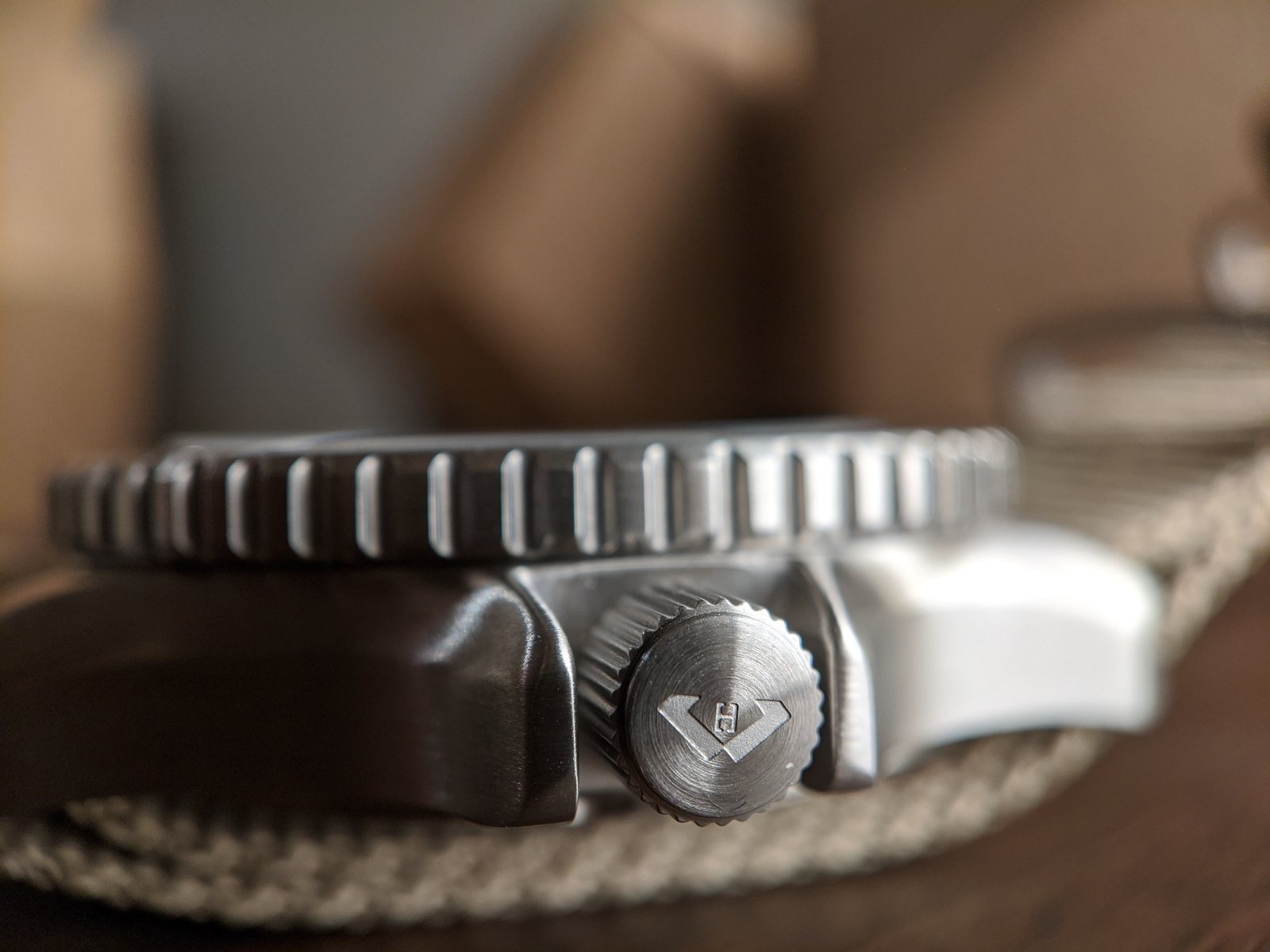 Hyalus crown macro with logo